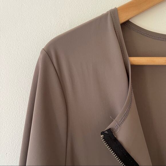 Bryn Walker Jersey Tunic Jacket Womens Small Beige Full Zip Lagenlook NWT - Picture 16 of 16